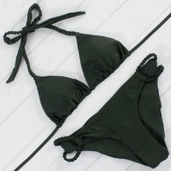 New Arrival 2017 Women Swimsuit Dark Green Bikini Set Bandage Bathing Suits Sexy Thong Swimsuits Push Up Brazilian Biquini
New Arrival 2017 Women Swimsuit Dark Green Bikini Set Bandage Bathing Suits Sexy Thong Swimsuits Push Up Brazilian Biquini