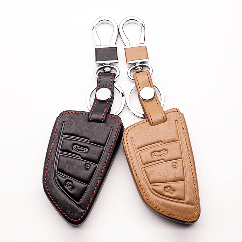 Super quality Top layer Genuine Leather Car Key Case Shell Cover For BMW 1 2 5 Series 218i F48 X1 X5 X6 F15 3 buttons remote
Super quality Top layer Genuine Leather Car Key Case Shell Cover For BMW 1 2 5 Series 218i F48 X1 X5 X6 F15 3 buttons remote