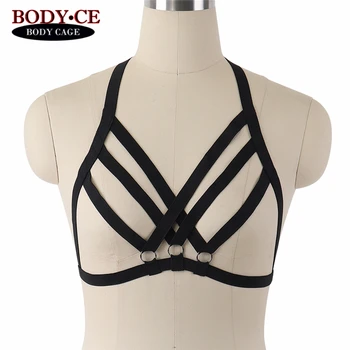 BODY CAGE Women Sexy Body Harness Cage Bra Black Elastic Adjust Bondage Lingerie Strappy Tops Pastel Goth harajuku Garter belts
BODY CAGE Women Sexy Body Harness Cage Bra Black Elastic Adjust Bondage Lingerie Strappy Tops Pastel Goth harajuku Garter belts
