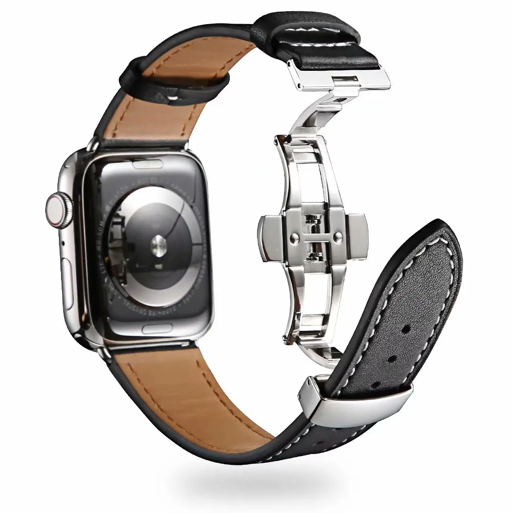 Luxury Leather loop for iWatch Strap for Apple Watch Band Series 4/3/2/1 38mm 40mm 42mm 44mm Wrist Braceletseries 5
Luxury Leather loop for iWatch Strap for Apple Watch Band Series 4/3/2/1 38mm 40mm 42mm 44mm Wrist Braceletseries 5