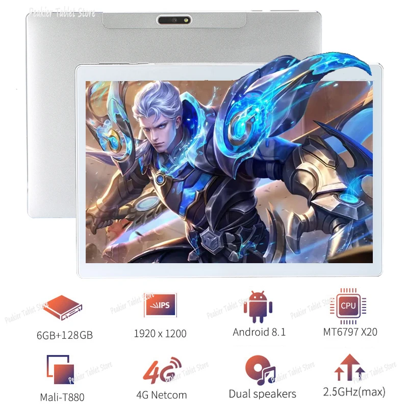 Fast/Smoothly/HD Super 2.5D Tempered Glass 10 inch 4G-LTE WiFi Android 8.1 Tablet PC Deca Core 6GB RAM 128GB ROM IPS Wifi+Gifts
Fast/Smoothly/HD Super 2.5D Tempered Glass 10 inch 4G-LTE WiFi Android 8.1 Tablet PC Deca Core 6GB RAM 128GB ROM IPS Wifi+Gifts