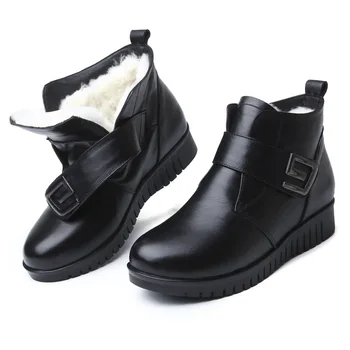 2019 New Warm Comfortable Thick Wool Snow Boots Women Boots Flat Non-slip Fashion Shoes Real Leather Shoes Casual Winter Boots
2019 New Warm Comfortable Thick Wool Snow Boots Women Boots Flat Non-slip Fashion Shoes Real Leather Shoes Casual Winter Boots