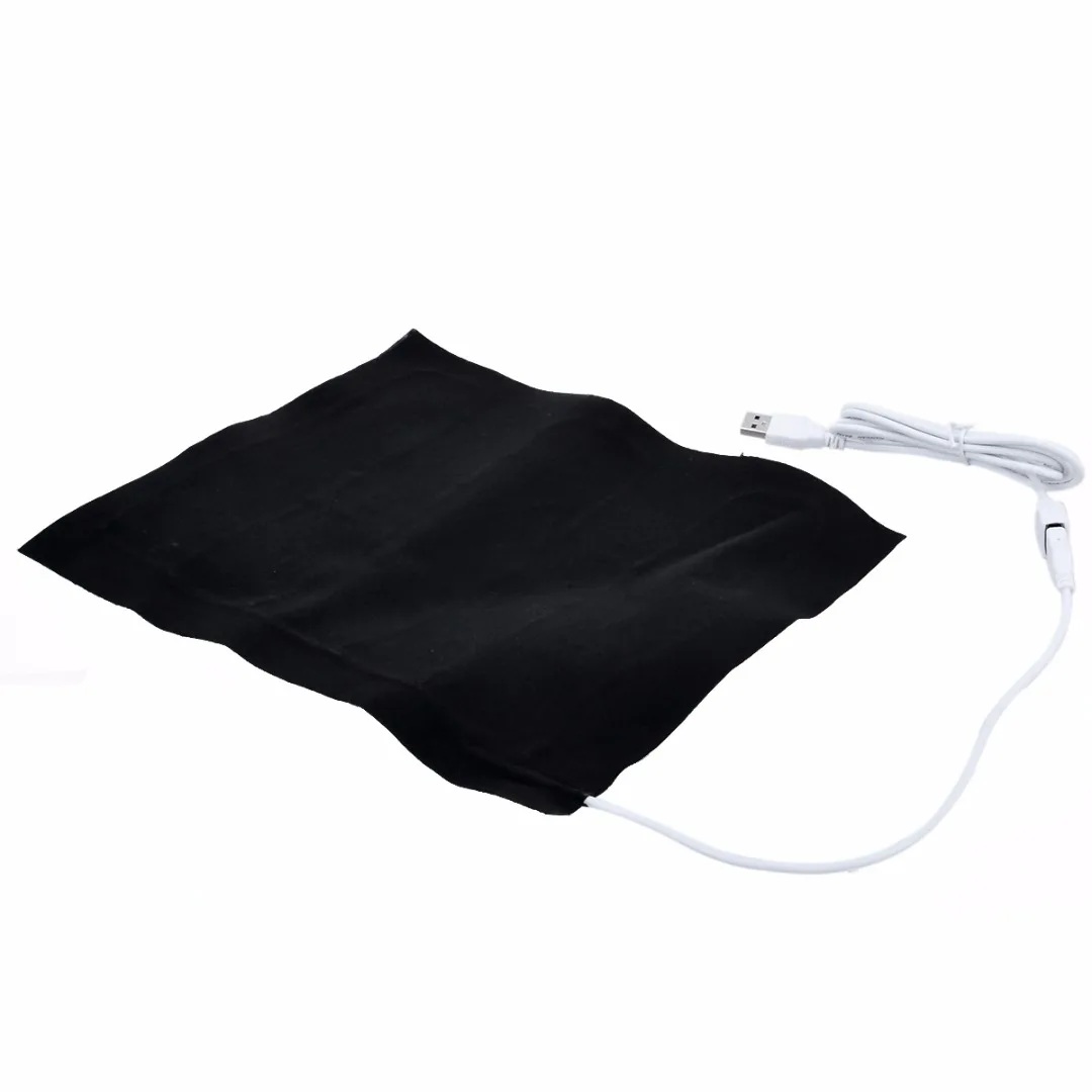 5V USB Electric Black Cloth Heater Pad Mat Heating Element for Shoulder Back Pet Bed Belt Warmer 50C Hot Mayitr