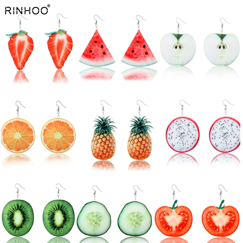 Acrylic Cute Large Big Fruit Earrings Strawberry Pineapple Tomato Kiwi Orange Cucumber Dragon Apple Pineapple Earrings Gift New
Acrylic Cute Large Big Fruit Earrings Strawberry Pineapple Tomato Kiwi Orange Cucumber Dragon Apple Pineapple Earrings Gift New