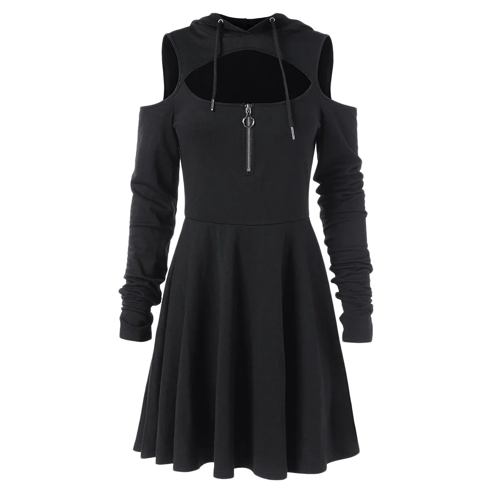 Wipalo Solid Cotton Autumn Hooded Casual Women Dress Sexy Open Shoulder Zipper Drawstring Hoodies Dress Long Sleeves Vestidos
Wipalo Solid Cotton Autumn Hooded Casual Women Dress Sexy Open Shoulder Zipper Drawstring Hoodies Dress Long Sleeves Vestidos