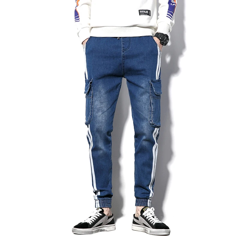 New Design Men's Harem Jeans Fashion Men Washed Shinny Denim Pants Hip Hop Sportswear Elastic Waist Pants Ripped Jeans for Men
New Design Men's Harem Jeans Fashion Men Washed Shinny Denim Pants Hip Hop Sportswear Elastic Waist Pants Ripped Jeans for Men