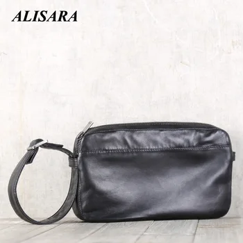 Alisara Men Bags Sheepskin Shoulder Messenger Bag Sling Crossbody Genuine Leather Male Clutch Bag Zipper Wristlets Small Handbag
Alisara Men Bags Sheepskin Shoulder Messenger Bag Sling Crossbody Genuine Leather Male Clutch Bag Zipper Wristlets Small Handbag
