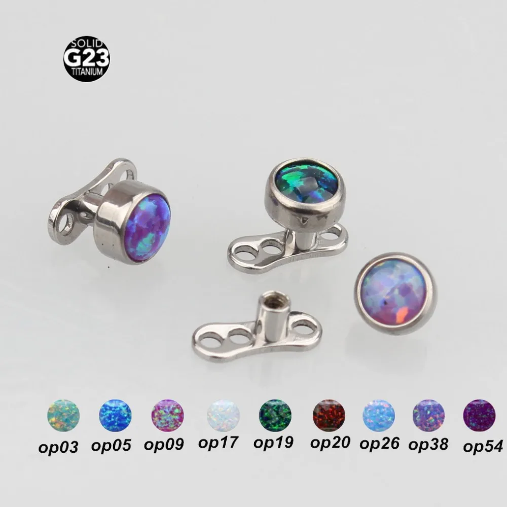 9pcs /lot High polished Titanium G23 4mm Opal Tops Micro Dermal Anchor And Skin Diver Base Body Piercing Jewelry
9pcs /lot High polished Titanium G23 4mm Opal Tops Micro Dermal Anchor And Skin Diver Base Body Piercing Jewelry