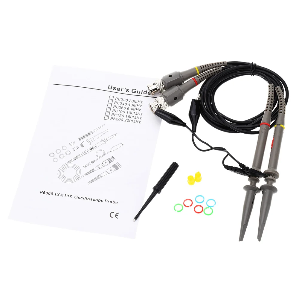 

P6060 Professional Oscilloscope Probe Kit 60MHZ X10 X1 portable Oscilloscope Sonde logic analyzer osciloscopio Accessories