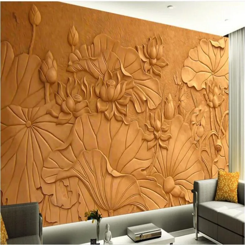 beibehang Custom large fresco wood carving Chinese classical lotus fresco TV backdrop design wallpaper papel de parede
beibehang Custom large fresco wood carving Chinese classical lotus fresco TV backdrop design wallpaper papel de parede