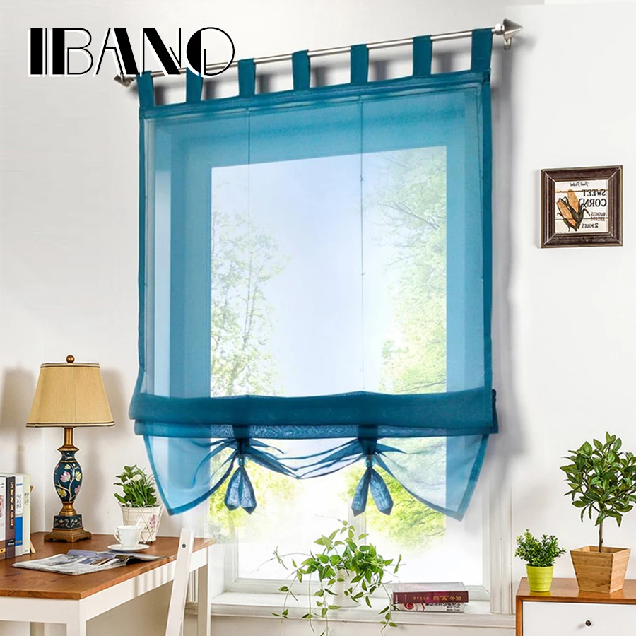 Roman Curtains 1 PCS/Lot Tulle Curtains Sheer Window Curtain For Kitchen Living Room Voile Screening Panel With Plastic Tubes
Roman Curtains 1 PCS/Lot Tulle Curtains Sheer Window Curtain For Kitchen Living Room Voile Screening Panel With Plastic Tubes