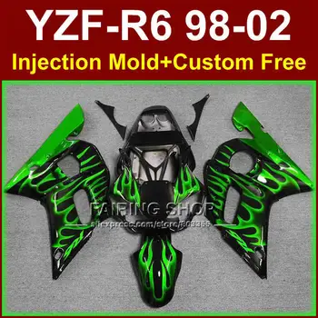 HK9W New green flame fairing set for YAMAHA YZF R6 98-02 YZF R6 fairing kit 1998 1999 2000 2001 2002 fairings parts OFE8
HK9W New green flame fairing set for YAMAHA YZF R6 98-02 YZF R6 fairing kit 1998 1999 2000 2001 2002 fairings parts OFE8