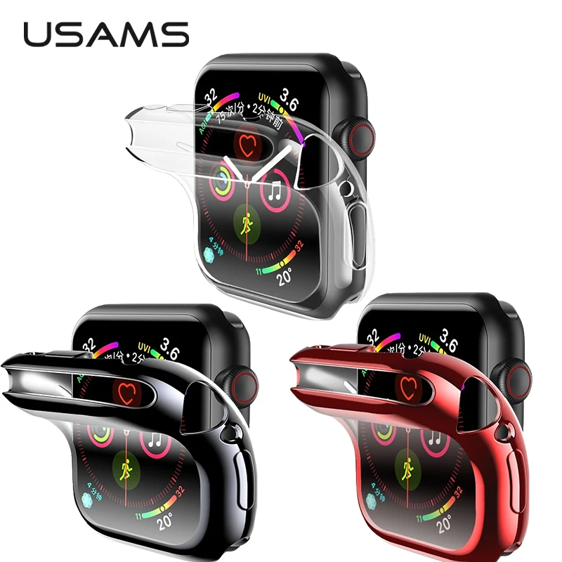 USAMS Full Screen Protection Case for Apple Watch 4 40mm 44mm TPU Soft Shell Protector Cover for i Watch 4 0.8mm Protective Case
USAMS Full Screen Protection Case for Apple Watch 4 40mm 44mm TPU Soft Shell Protector Cover for i Watch 4 0.8mm Protective Case
