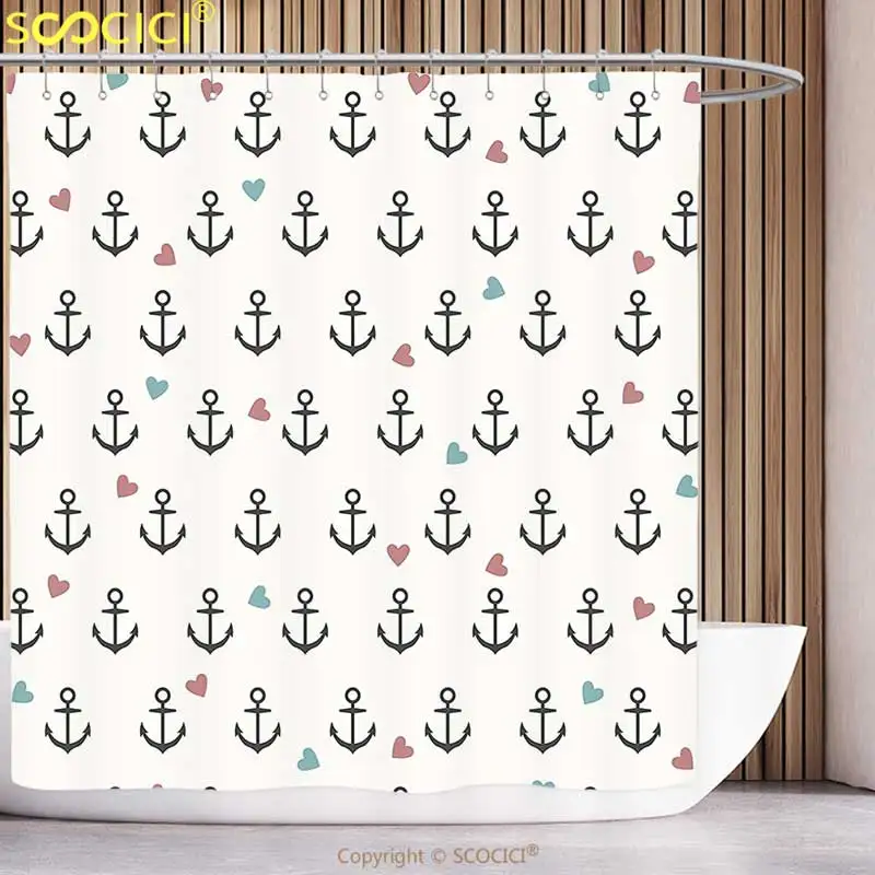Waterproof Shower Curtain Anchor Decor Anchors And Colored Hearts Sailor Holiday Escape Seaside Explore Joy Lifestyle Bathroom
Waterproof Shower Curtain Anchor Decor Anchors And Colored Hearts Sailor Holiday Escape Seaside Explore Joy Lifestyle Bathroom