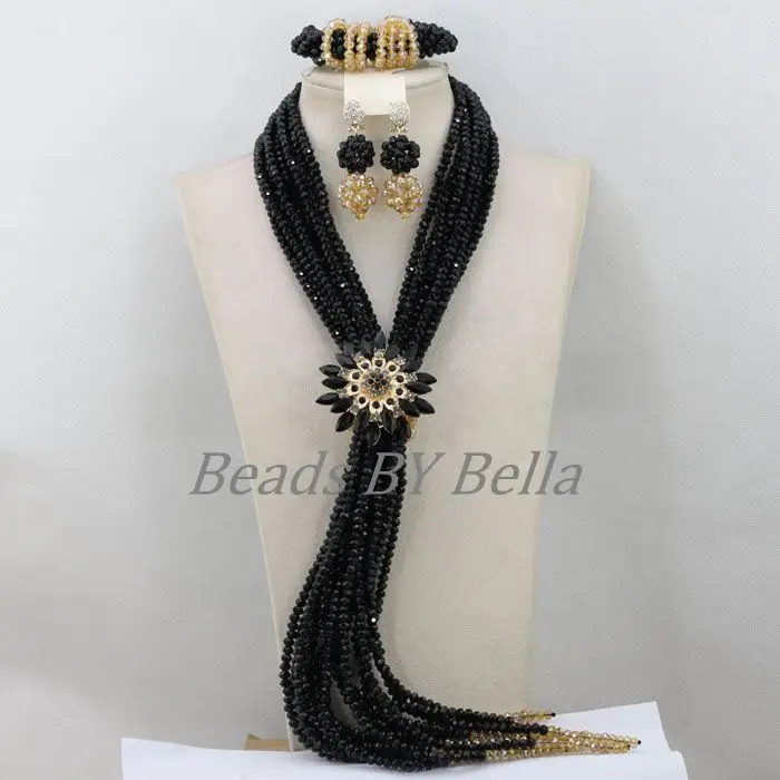 Women Costume African Black Nigerian Crystal African Wedding Beads Jewelry Set Necklace Bridal Jewelry Sets Free Shipping ABF854
Women Costume African Black Nigerian Crystal African Wedding Beads Jewelry Set Necklace Bridal Jewelry Sets Free Shipping ABF854