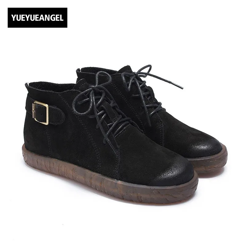 2019 New Autumn Casual Lace Up Flat Shoes Fashion Solid Genuine Leather Women Comfortable Round Toe Ankle Boots Sapatos
2019 New Autumn Casual Lace Up Flat Shoes Fashion Solid Genuine Leather Women Comfortable Round Toe Ankle Boots Sapatos