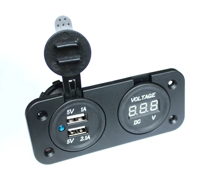 Dual Car Cigarette Lighter USB 3.1A Power Charger Adapter Plug Socket with Voltmeter Voltage Meter for Marine Bus Auto Vehicles
Dual Car Cigarette Lighter USB 3.1A Power Charger Adapter Plug Socket with Voltmeter Voltage Meter for Marine Bus Auto Vehicles