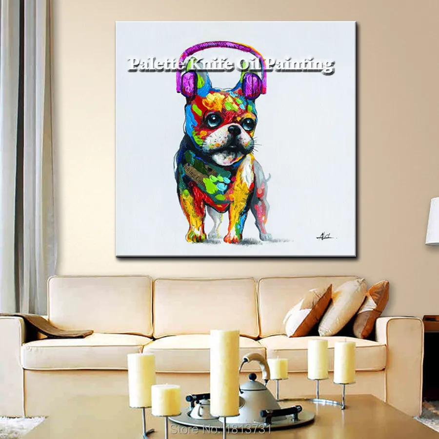Lovely dog modern hand-painted oil painting the sitting room the bedroom picture
Lovely dog modern hand-painted oil painting the sitting room the bedroom picture
