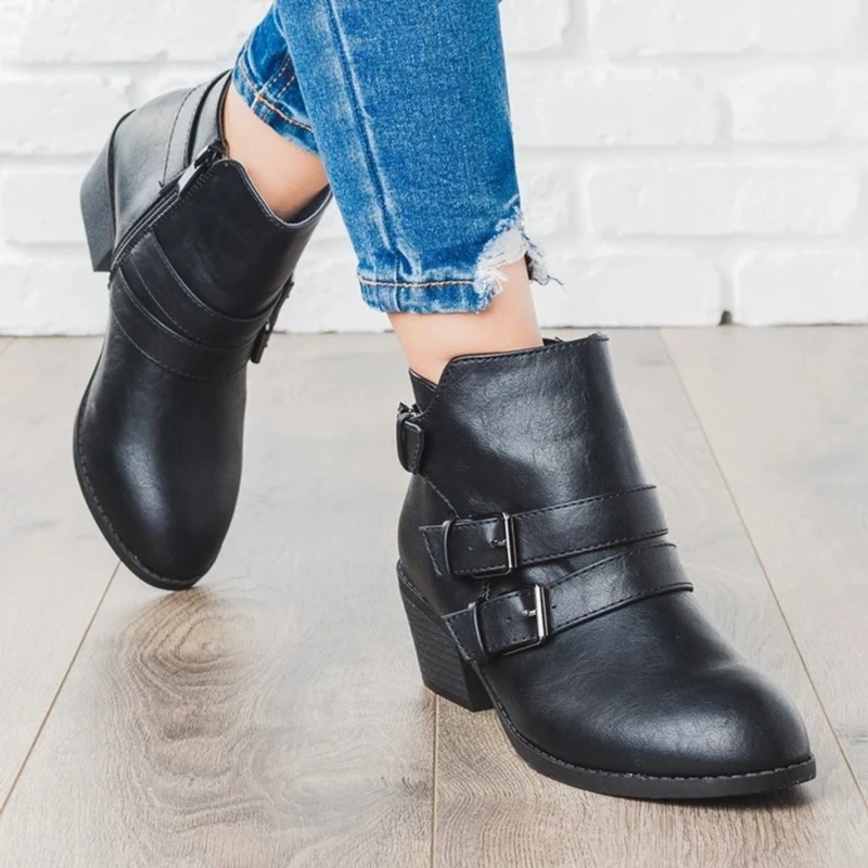 2019 Women's Shoes Zipper Ankle Short Boots Med Heel Female Shoes Low Tube Suede Comfort Casual Large Size Leather Ladies Boots
2019 Women's Shoes Zipper Ankle Short Boots Med Heel Female Shoes Low Tube Suede Comfort Casual Large Size Leather Ladies Boots
