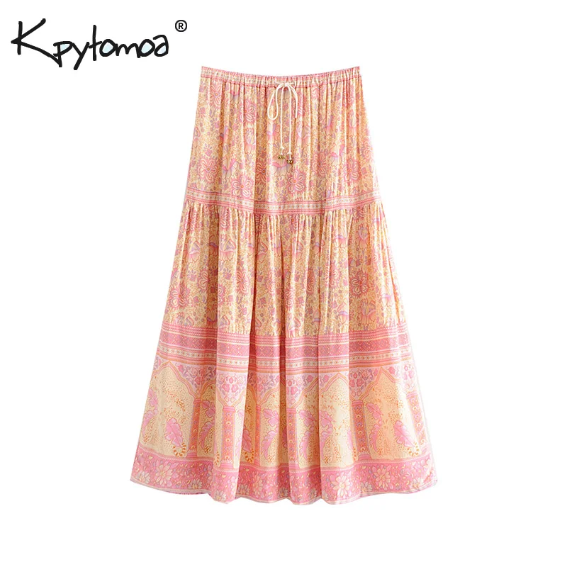 Boho Chic Summer Vintage Floral Print Patchwork Skirt Women 2019 Fashion A Line Drawstring Pleated Beach Skirt Faldas Mujer
Boho Chic Summer Vintage Floral Print Patchwork Skirt Women 2019 Fashion A Line Drawstring Pleated Beach Skirt Faldas Mujer
