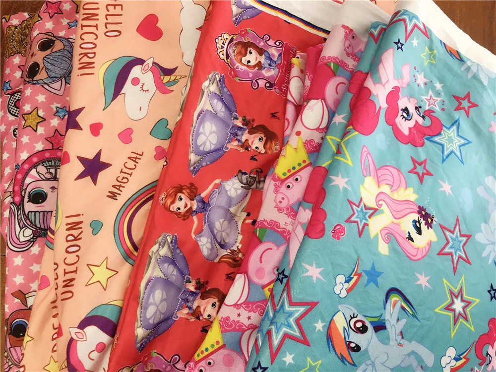50*150m Unicorn Sofia Rainbow Pony Doll knitted cotton fabric For Sewing Fat Quilting Patchwork diy Girl t-shirt Cloth Textile
50*150m Unicorn Sofia Rainbow Pony Doll knitted cotton fabric For Sewing Fat Quilting Patchwork diy Girl t-shirt Cloth Textile