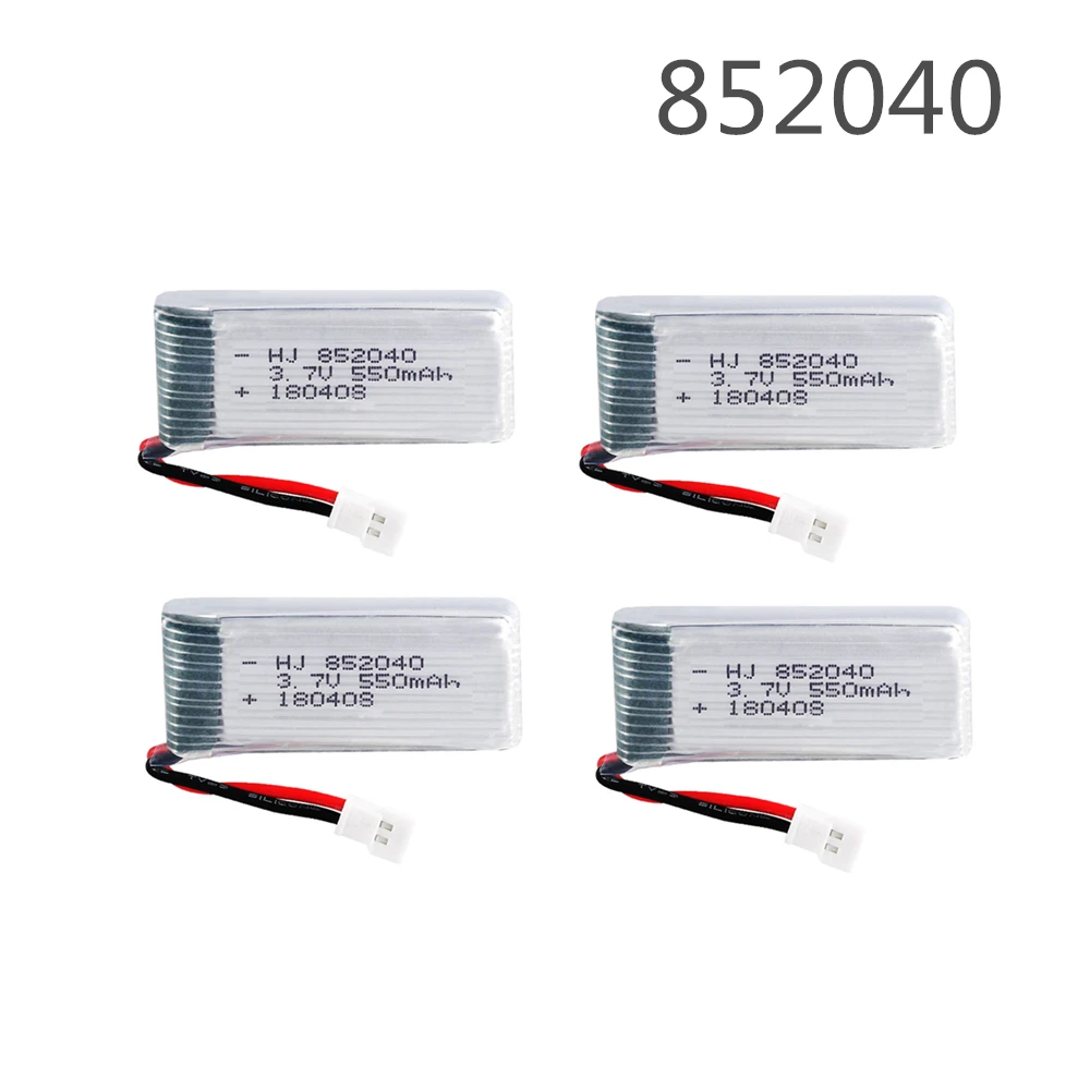 4pcs * 3.7V 550mAh 25c Lipo Battery for JXD 523 523W H43WH 852040 3.7 V 550 mAh RC Quadcopter Drone
4pcs * 3.7V 550mAh 25c Lipo Battery for JXD 523 523W H43WH 852040 3.7 V 550 mAh RC Quadcopter Drone