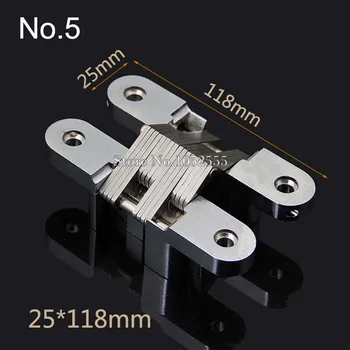 5PCS 25x118mm Invisible Concealed Cross Door Hinge Stainless Steel Hidden Hinges Bearing 40KG With Screw For Folding Door K99
5PCS 25x118mm Invisible Concealed Cross Door Hinge Stainless Steel Hidden Hinges Bearing 40KG With Screw For Folding Door K99