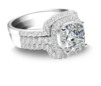 3Ct Three Rings Combine Cushion Shape Great Spark Women Engagement Ring Solid 14K 585 White Gold Luxury Quality Jewelry
3Ct Three Rings Combine Cushion Shape Great Spark Women Engagement Ring Solid 14K 585 White Gold Luxury Quality Jewelry
