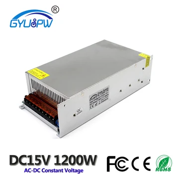 Single Output 1200W 15V 80A Switching Power Supply Transformer 220V 110V AC TO DC15V SMPS for LED Modules Strip Light CCTV Motor
Single Output 1200W 15V 80A Switching Power Supply Transformer 220V 110V AC TO DC15V SMPS for LED Modules Strip Light CCTV Motor