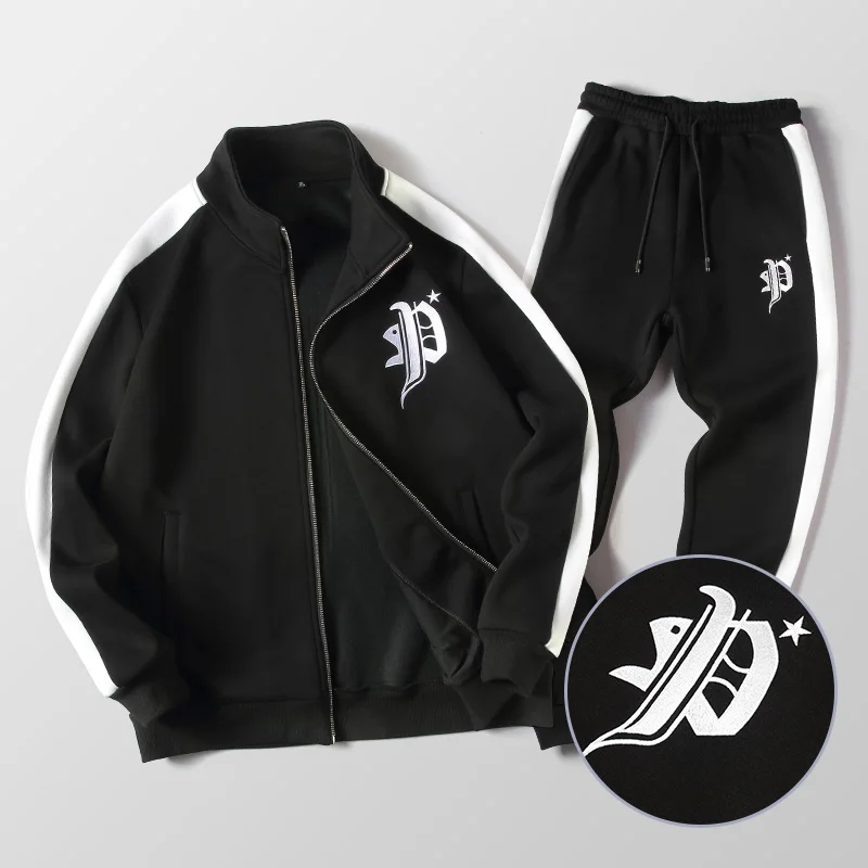 High quality fabric Men's Casual two-piece suit Hot Breathable handsome stand collar jackets and pants Color matching design
High quality fabric Men's Casual two-piece suit Hot Breathable handsome stand collar jackets and pants Color matching design