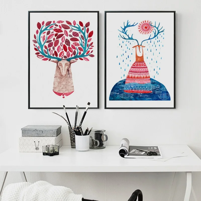 Home Decoration Canvas Deer Leaves Nordic Style Sun HD Prints Poster Rain Mountain Painting Living Room Wall Art Modular Picture
Home Decoration Canvas Deer Leaves Nordic Style Sun HD Prints Poster Rain Mountain Painting Living Room Wall Art Modular Picture