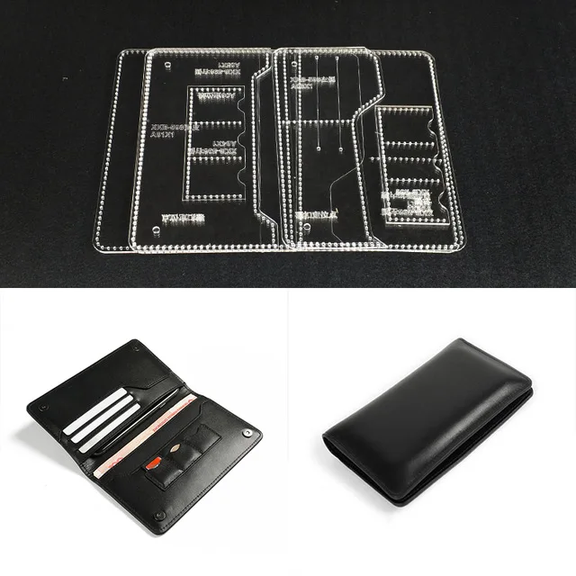 Clear Acrylic Stencil N Durable Wallet Leather Template DIY Leathercraft Long Wallet Purse Stencil Sewing Pattern 18x11x2cm 
Clear Acrylic Stencil N Durable Wallet Leather Template DIY Leathercraft Long Wallet Purse Stencil Sewing Pattern 18x11x2cm