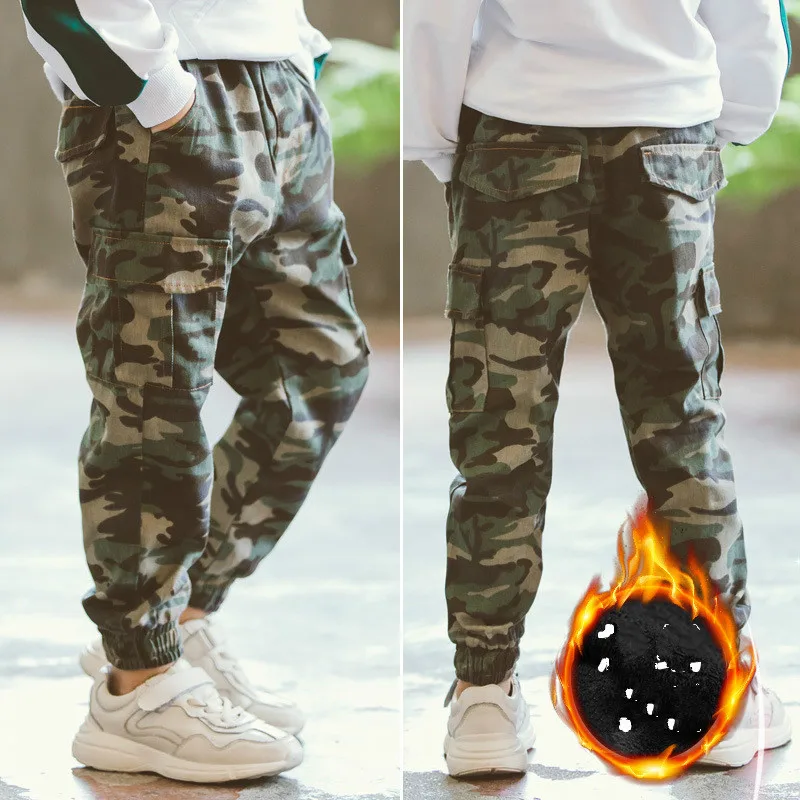 Boys 4-14 Years Winter Autumn Thick Warm Fleece Camouflage Pencil Pants Casual Fashion Pockets Elastic Waist Trousers
Boys 4-14 Years Winter Autumn Thick Warm Fleece Camouflage Pencil Pants Casual Fashion Pockets Elastic Waist Trousers