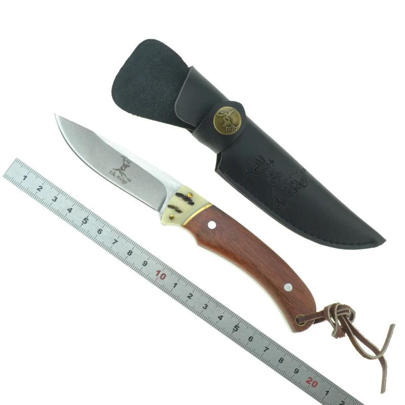 Custom Handmade Elk Ridge 7cr17 Fixed blade hunting Knives Wooden Handle Camping survival sharp Knife with leather sheath
Custom Handmade Elk Ridge 7cr17 Fixed blade hunting Knives Wooden Handle Camping survival sharp Knife with leather sheath