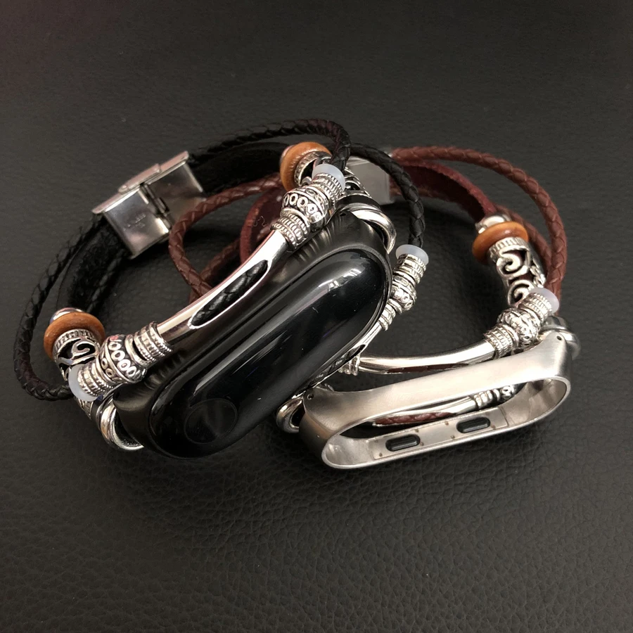 Leather Bracelet for Xiaomi Mi Band 3 Wrist Strap DIY Bracelet Sport Strap Metal Frame accessories for Miband 3 Wristband
Leather Bracelet for Xiaomi Mi Band 3 Wrist Strap DIY Bracelet Sport Strap Metal Frame accessories for Miband 3 Wristband