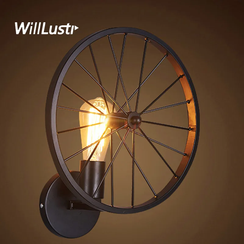 Creative Retro Style Wheel Wall Sconce Vintage Iron Lamp Loft Aisle Hotel Bar Cafe Doorway Attic Corridor Industrial Metal Light
Creative Retro Style Wheel Wall Sconce Vintage Iron Lamp Loft Aisle Hotel Bar Cafe Doorway Attic Corridor Industrial Metal Light