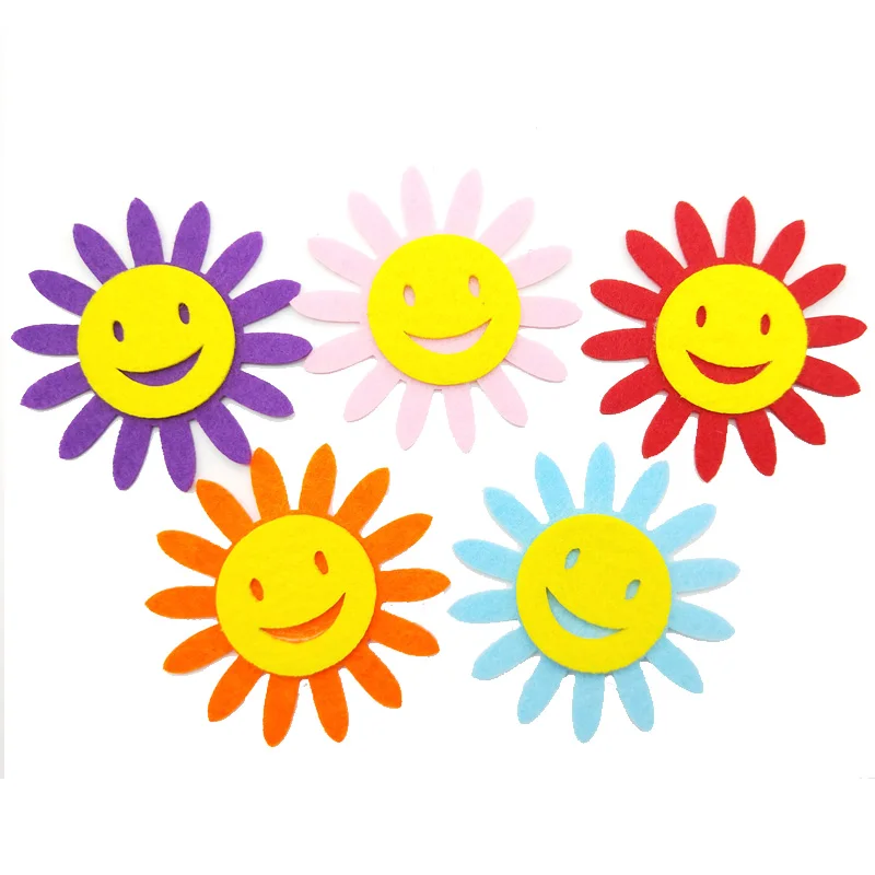 Hot Sell 5Pcs Cute Flower Free Cutting Felting Walls Kindergarten Decoration Diy Kids Room Decoration Material Smile Stickers
Hot Sell 5Pcs Cute Flower Free Cutting Felting Walls Kindergarten Decoration Diy Kids Room Decoration Material Smile Stickers
