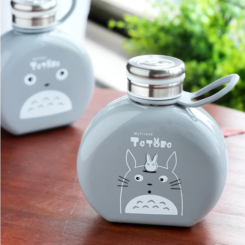New Flat Paper Totoro Cartoon Water Bottle Cute Kettle Students coffee glass bottle Creative Portable Plastic Gifts
New Flat Paper Totoro Cartoon Water Bottle Cute Kettle Students coffee glass bottle Creative Portable Plastic Gifts