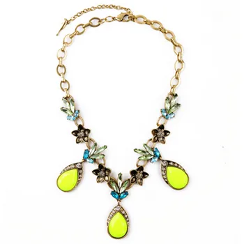 2015 New Fashion Elegant Fluorescent yellow Crystal Flower Pendant Necklace For Women Charm Jewelry
2015 New Fashion Elegant Fluorescent yellow Crystal Flower Pendant Necklace For Women Charm Jewelry
