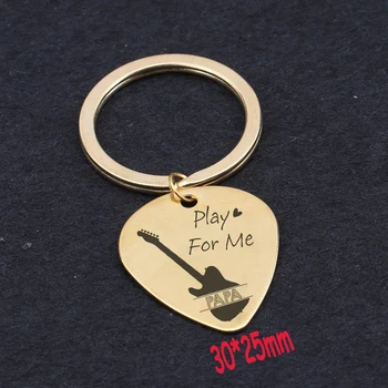 Trendy Hand Stamoed Play For Me Papa Guitar Pick Keychain Father's Day Gift Men Exclusive Jewelry Charm Holder
Trendy Hand Stamoed Play For Me Papa Guitar Pick Keychain Father's Day Gift Men Exclusive Jewelry Charm Holder