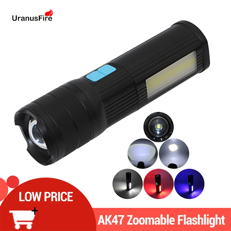 XML T6 COB AK47 Zoomable Multifunction Flashlight Built In 5200mAh Battery Waterproof Portable Torch USB Rechargeable Light
XML T6 COB AK47 Zoomable Multifunction Flashlight Built In 5200mAh Battery Waterproof Portable Torch USB Rechargeable Light