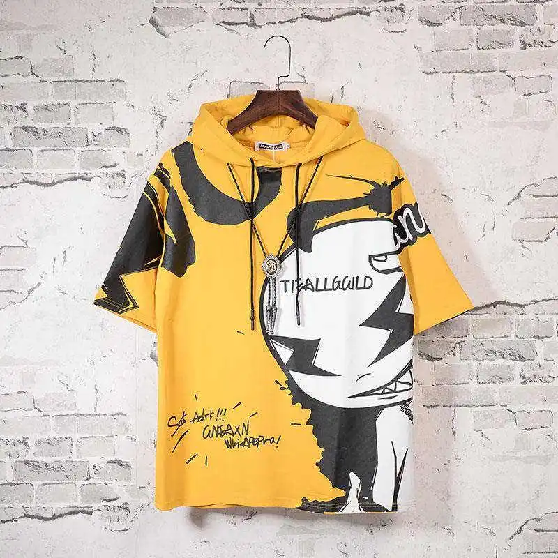 4XL Summer High Street Hip Hop Hooded Men Women T-shirts Korean Harajuku Oversize Couple Tops Tee Shirts Cartoon T Shirt For Boy
4XL Summer High Street Hip Hop Hooded Men Women T-shirts Korean Harajuku Oversize Couple Tops Tee Shirts Cartoon T Shirt For Boy