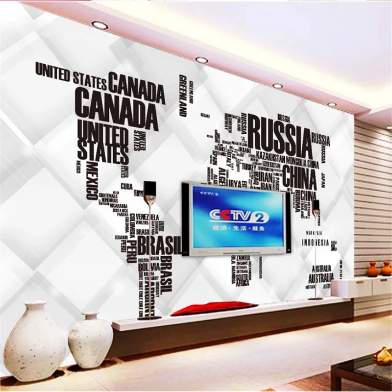 Custom Any Size Mural Wallpaper 3D White and Black Letter World Map Fresco Living Room Office Study Interior Decor Wallpaper 3D
Custom Any Size Mural Wallpaper 3D White and Black Letter World Map Fresco Living Room Office Study Interior Decor Wallpaper 3D