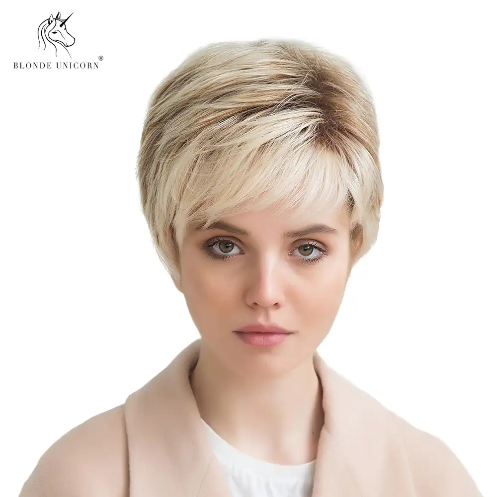 Blonde Unicorn Synthetic 8 Inch Short Hair Wig Straight Hair With