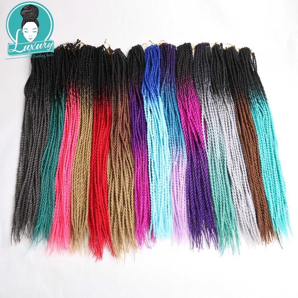 Luxury 24" 60cm Ombre Senegalese Twist Hair Crochet braids 24 Roots/pack Synthetic Braiding Hair Green Grey Pink
Luxury 24" 60cm Ombre Senegalese Twist Hair Crochet braids 24 Roots/pack Synthetic Braiding Hair Green Grey Pink