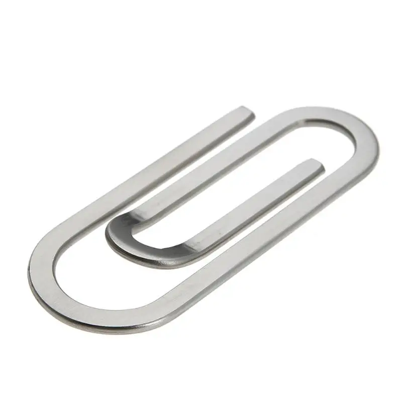 Stainless Steel Metal Money Clips Paper Clip Holder Folder Creative Silver Banknote Clip
Stainless Steel Metal Money Clips Paper Clip Holder Folder Creative Silver Banknote Clip