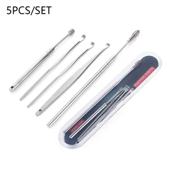 5PCs Stainless Steel Ear Pick Spiral Earpick With Box Ear Wax Curette Remover Cleaner Earpick Spoon Ear Care Ear Cleaning Tools
5PCs Stainless Steel Ear Pick Spiral Earpick With Box Ear Wax Curette Remover Cleaner Earpick Spoon Ear Care Ear Cleaning Tools