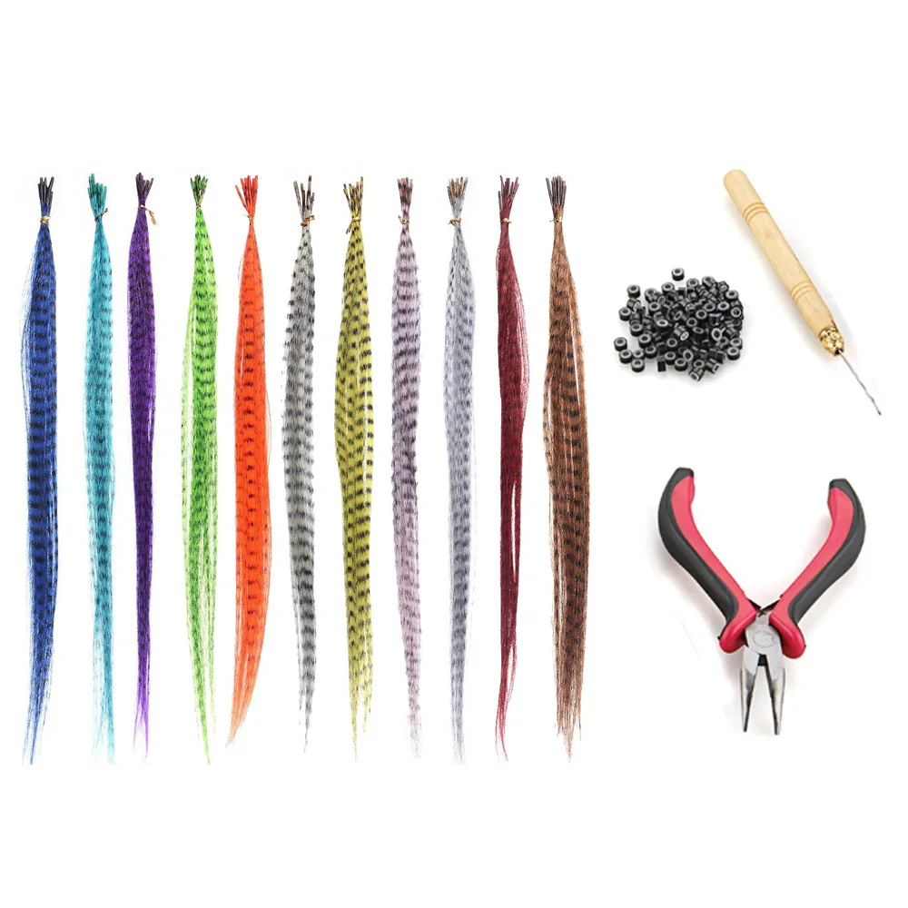 55pcs Multicolor Synthetic Hair Feathers For Hair Extensions DIY Micro Beads Hairpiece Kit Women Feathers Hair Extensions Tools
55pcs Multicolor Synthetic Hair Feathers For Hair Extensions DIY Micro Beads Hairpiece Kit Women Feathers Hair Extensions Tools