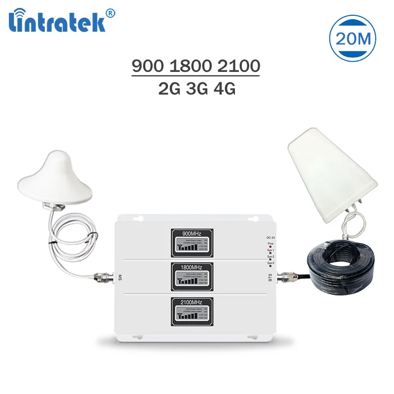 Lintratek Signal Repeater 2G 3G 4G Tri Band Signal Booster GSM 900 3G 2100 4G LTE 1800Mhz Repeater 900 1800 2100 AGC 65dB #6.3
Lintratek Signal Repeater 2G 3G 4G Tri Band Signal Booster GSM 900 3G 2100 4G LTE 1800Mhz Repeater 900 1800 2100 AGC 65dB #6.3
