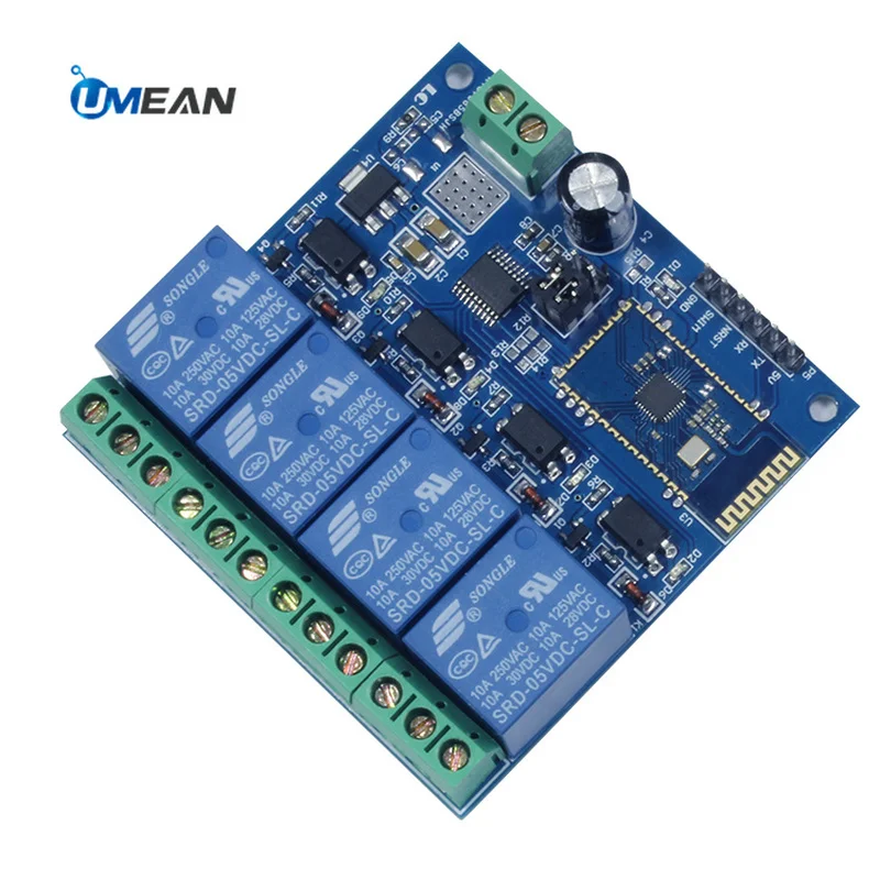 Free Shipping 12V 4CH Remote control Switch Bluetooth Relay Module for Android Mobile Motor LED Light DIY Electronic kit
Free Shipping 12V 4CH Remote control Switch Bluetooth Relay Module for Android Mobile Motor LED Light DIY Electronic kit